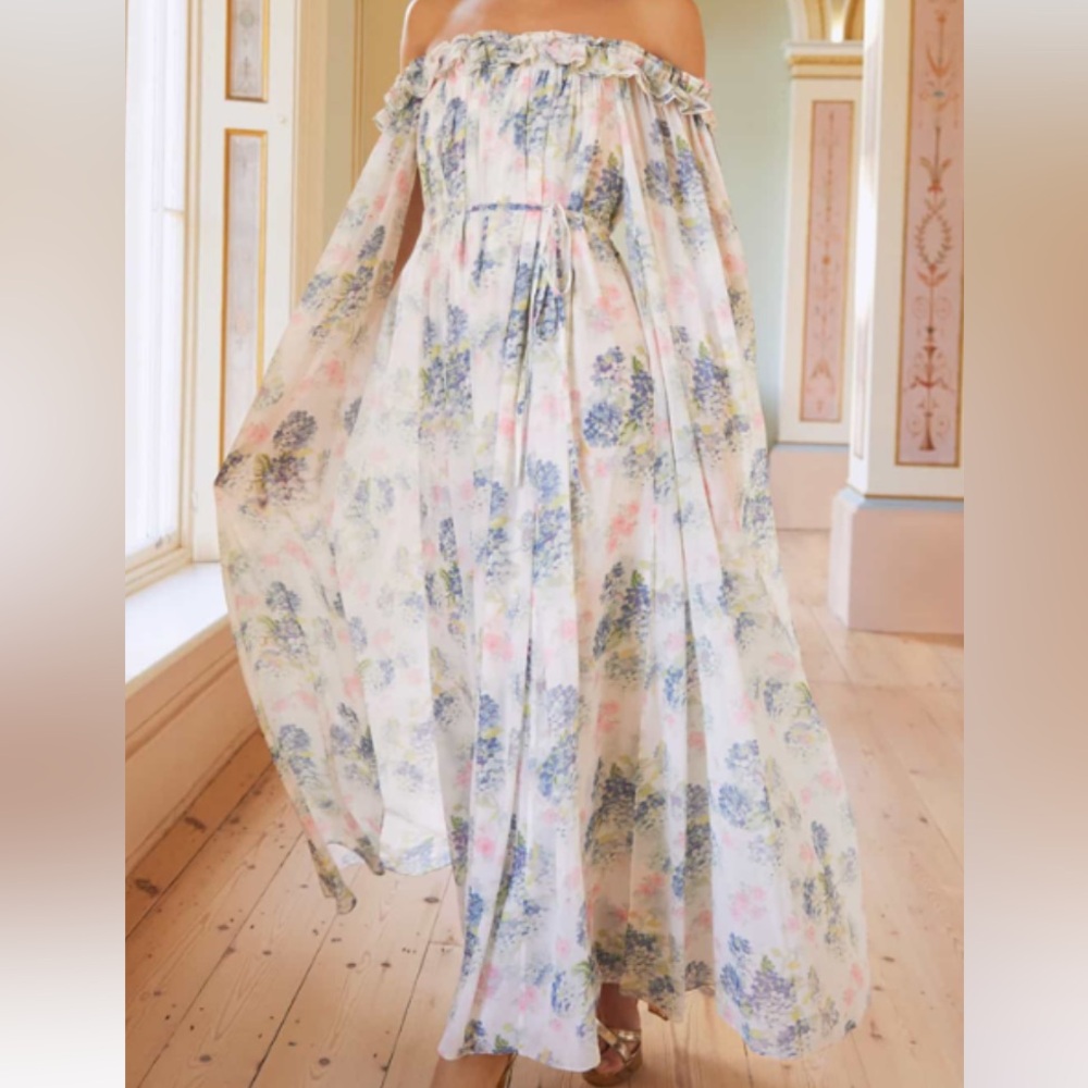 Floral Off-Shoulder Maxi Dress